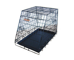 Travel dog car angled cage 92x56x65 cm