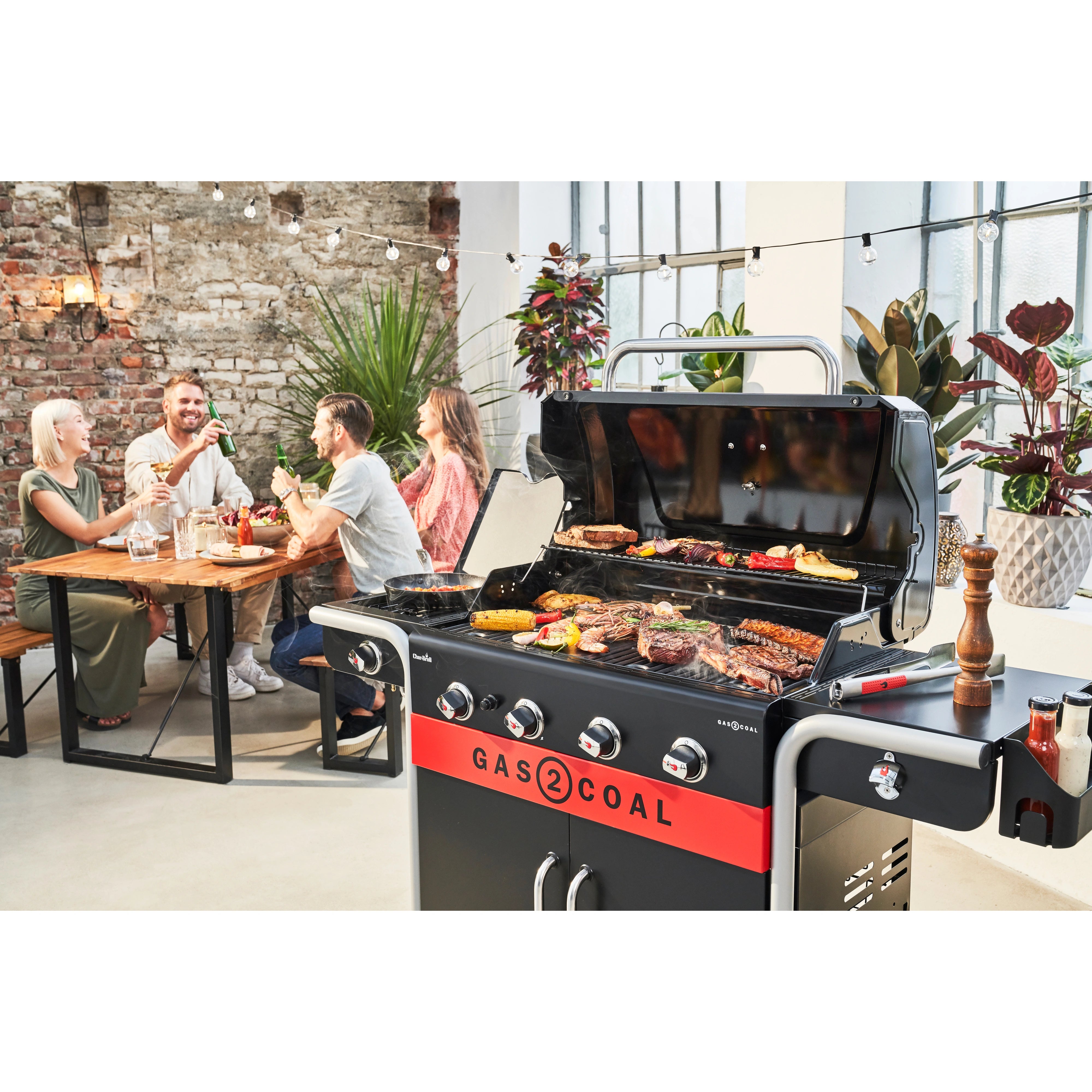 Hybridgrill Gas2Coal 2.0 4+1 Brännare