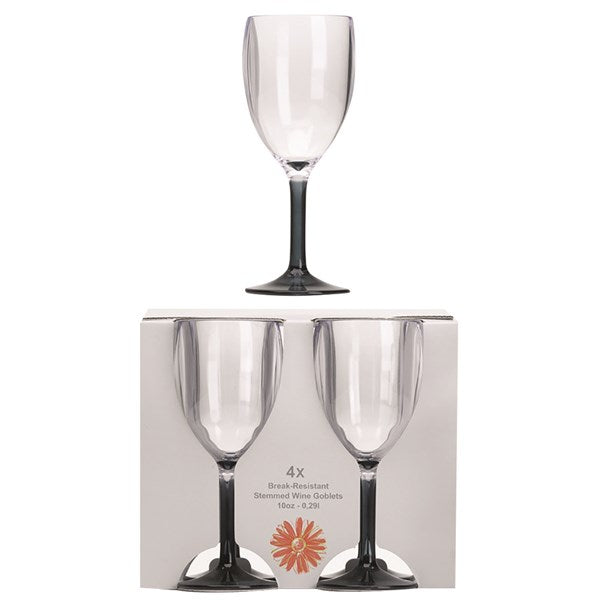 Flamefield vinglas. 4-pack. Rökfärgad fot