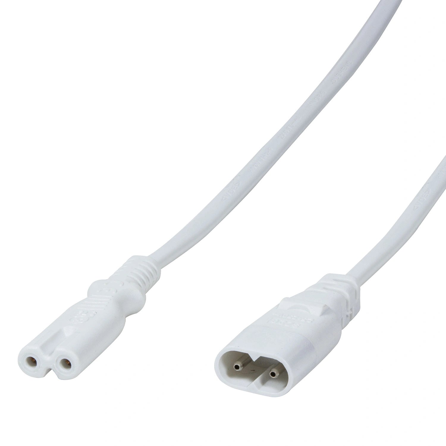 Apparatkabel förlängning C7 2m Vit