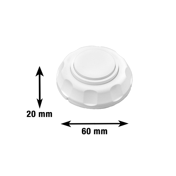 Magnetisk dörrhållare. Färg: vit.