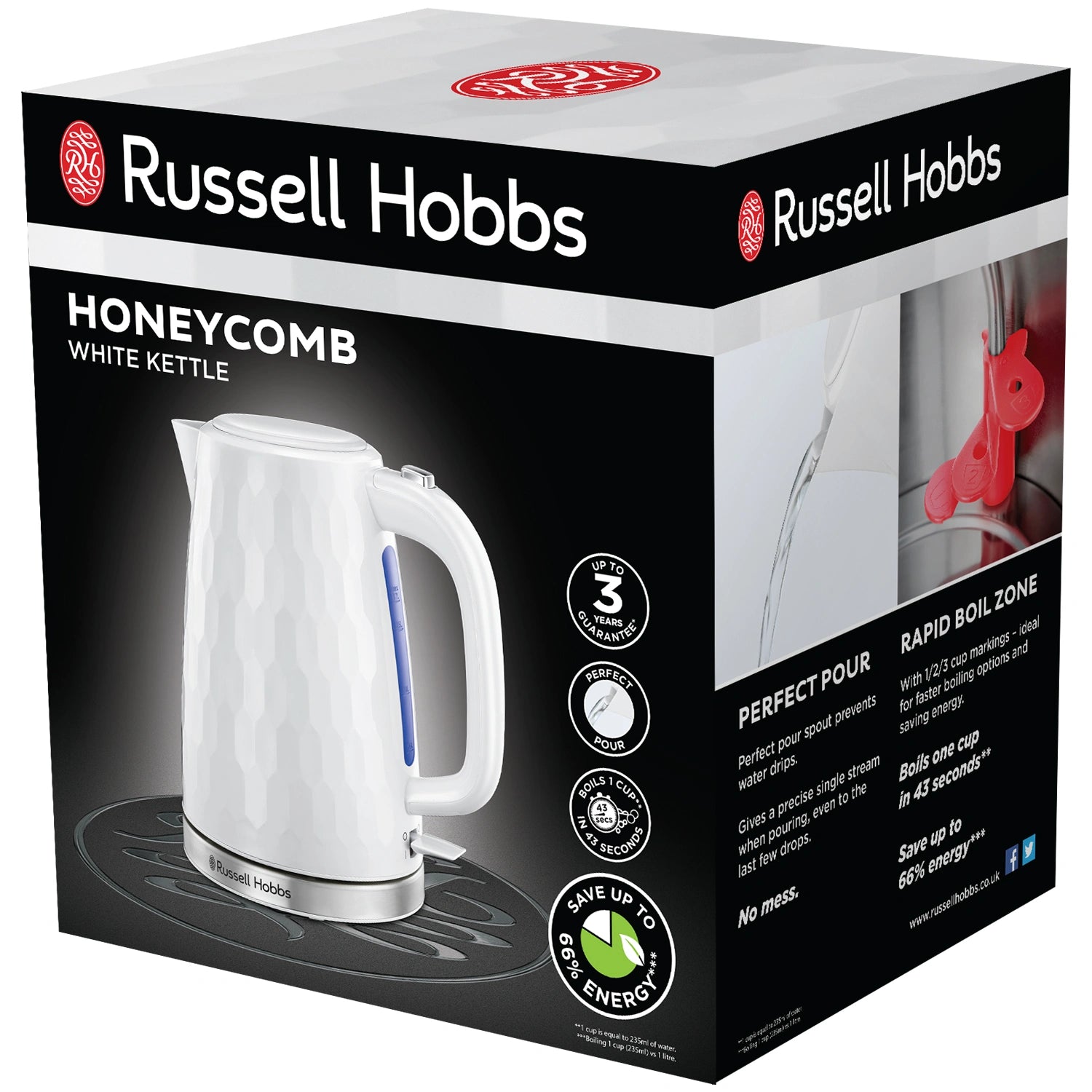 Vattenkokare 2605070 Honeycomb Kettle White