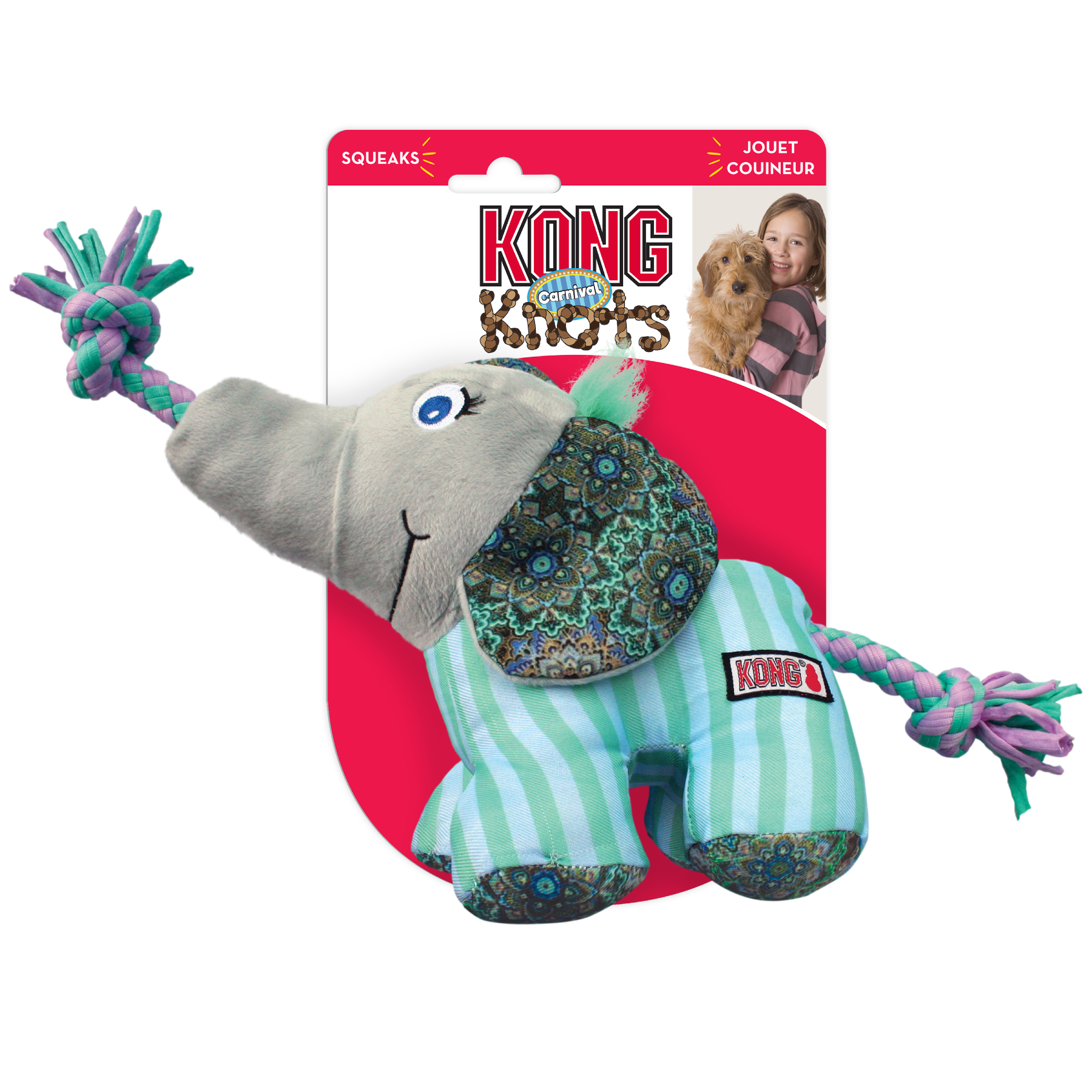 Leksak Knots Carnival Elephant Turkos S/m