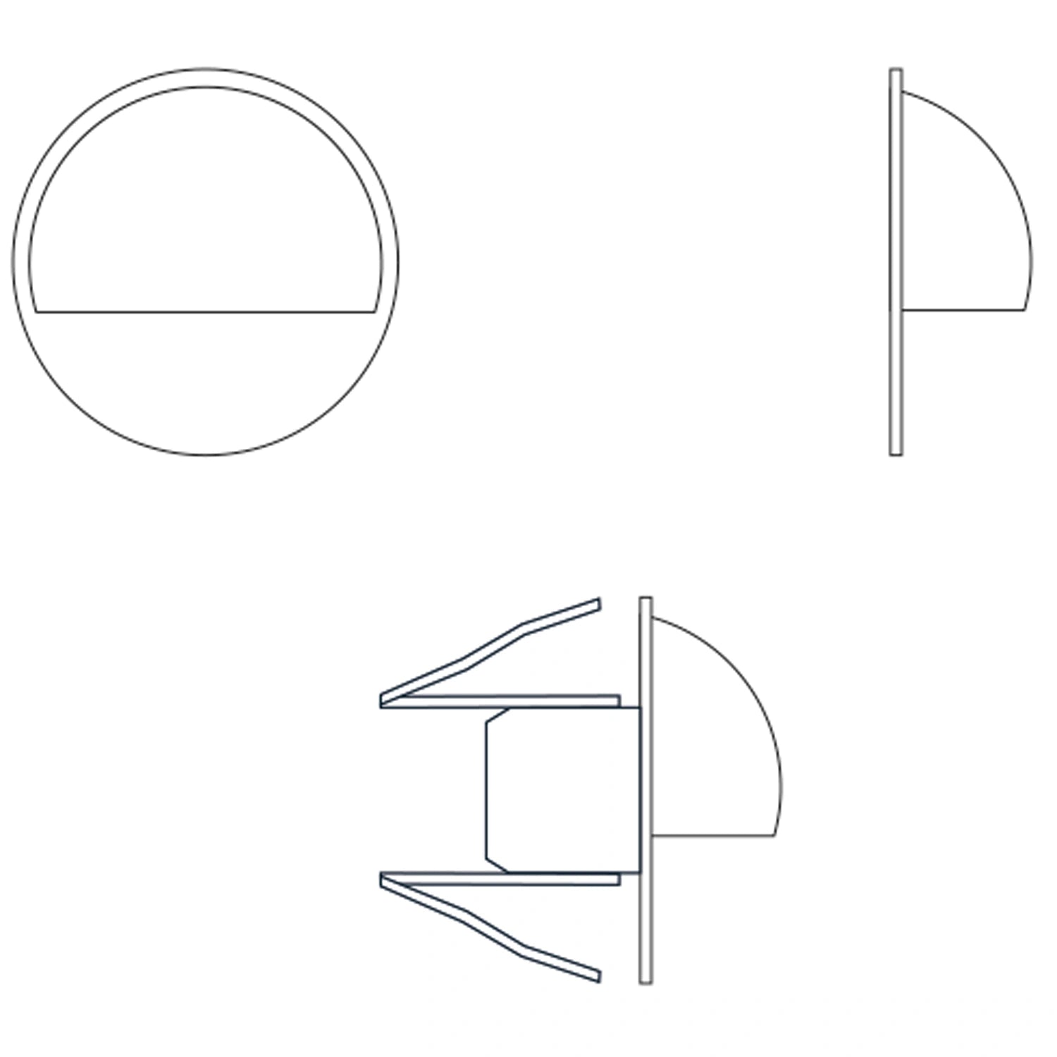 Aries 4 lampor 10lm Ø3,5cm Svart