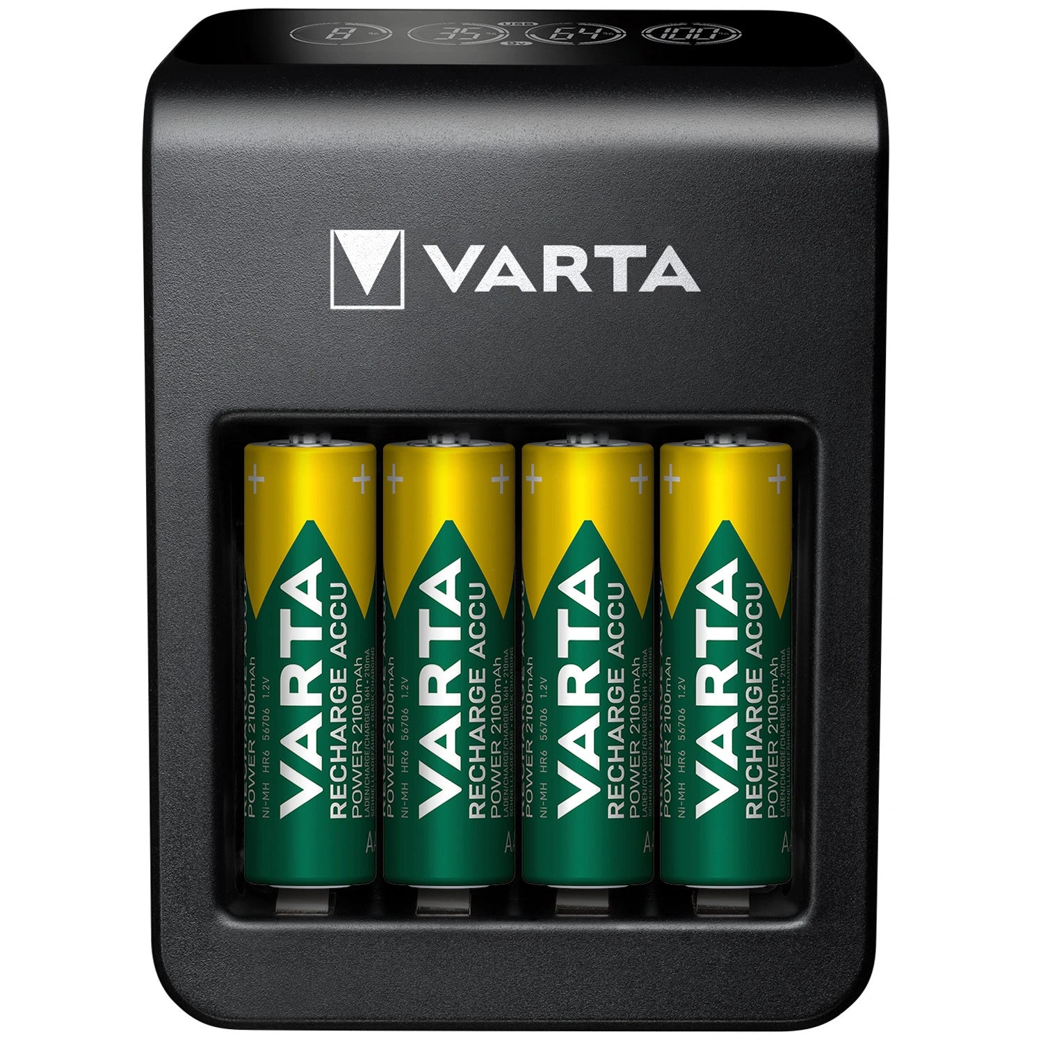 Batteriladdare LCD Plug Carger+ AA/AAA/9V inkl 4xAA