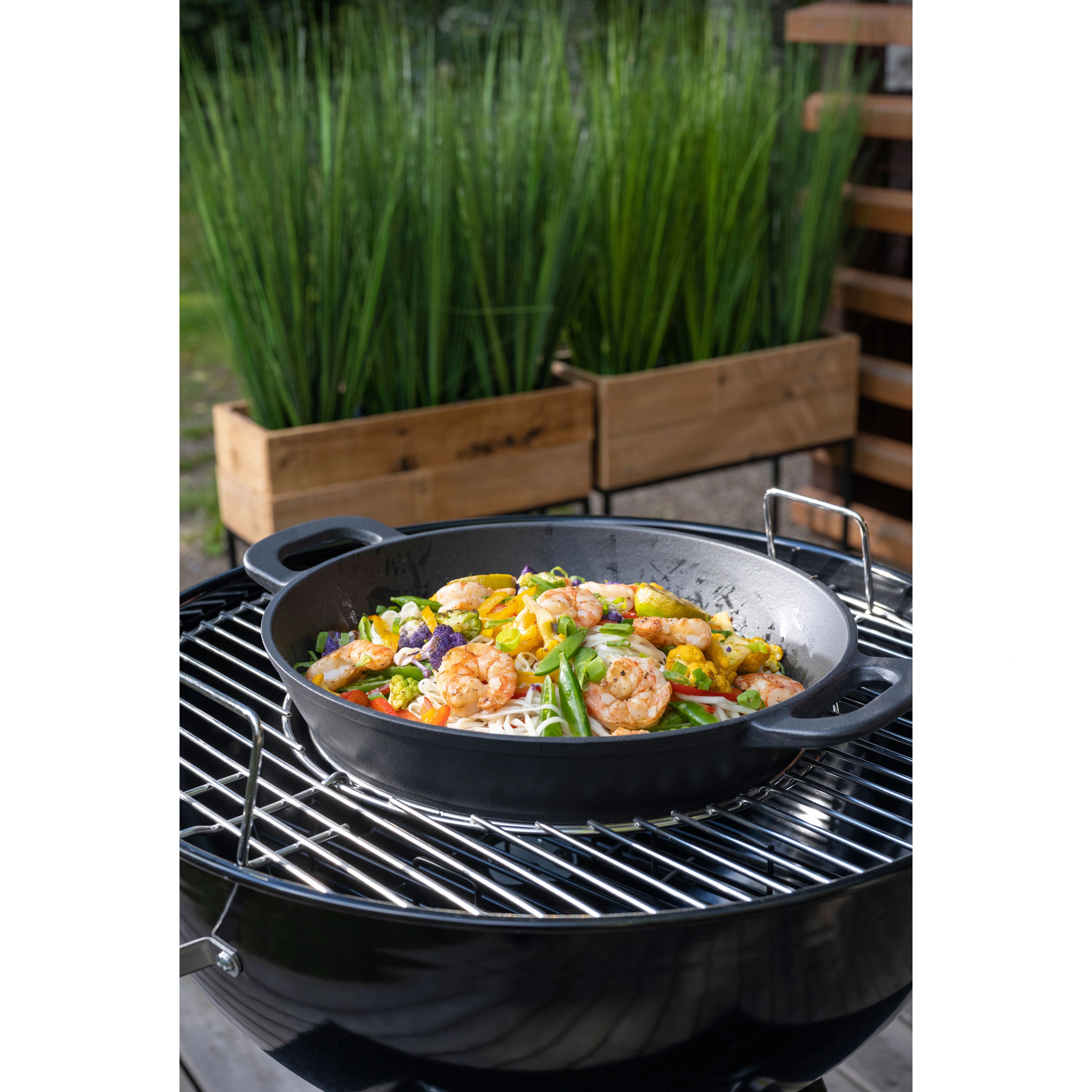 Wokpanna i gjutjärn Multigrill 30 cm