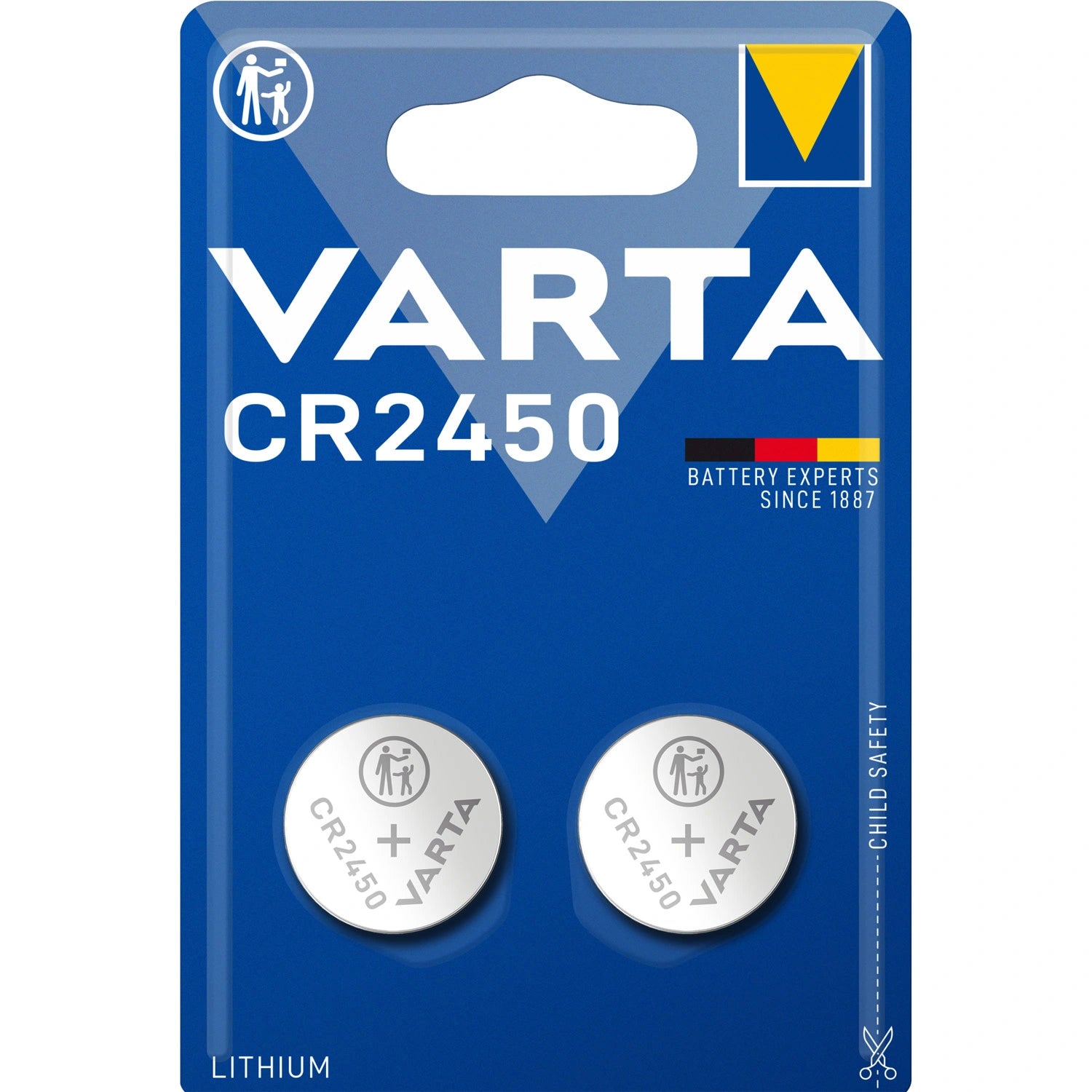CR2450 3V Lithium Knappcellsbatteri 2-pack