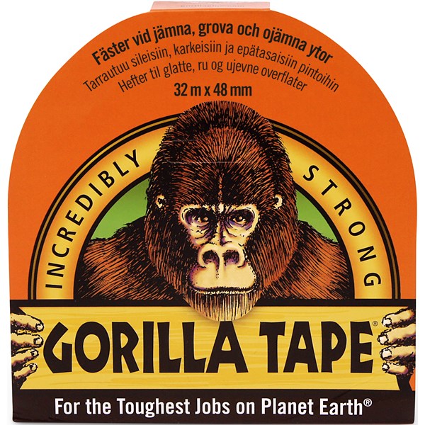 Gorilla Tape, svart. 32 m x 48 mm