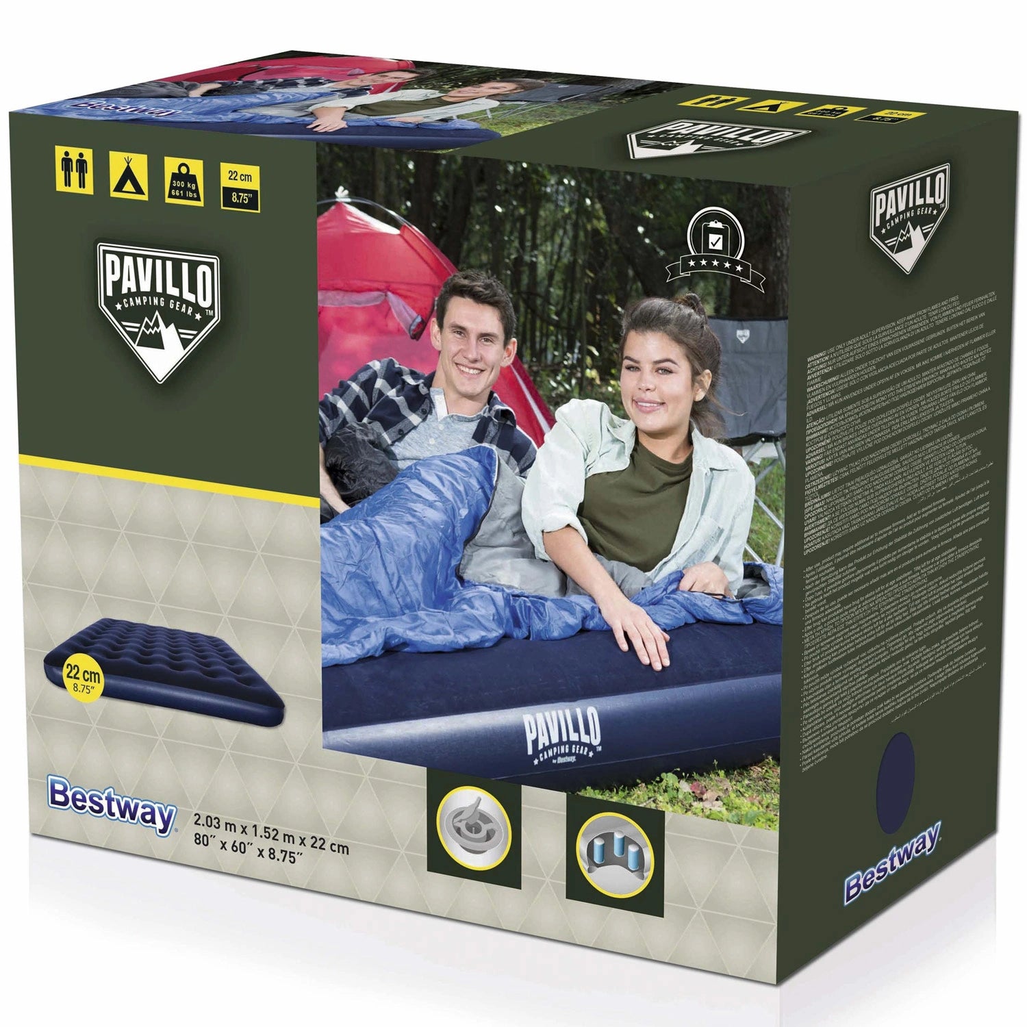 Luftmadrass Pavillo 2.03m x 1.52m x 22cm