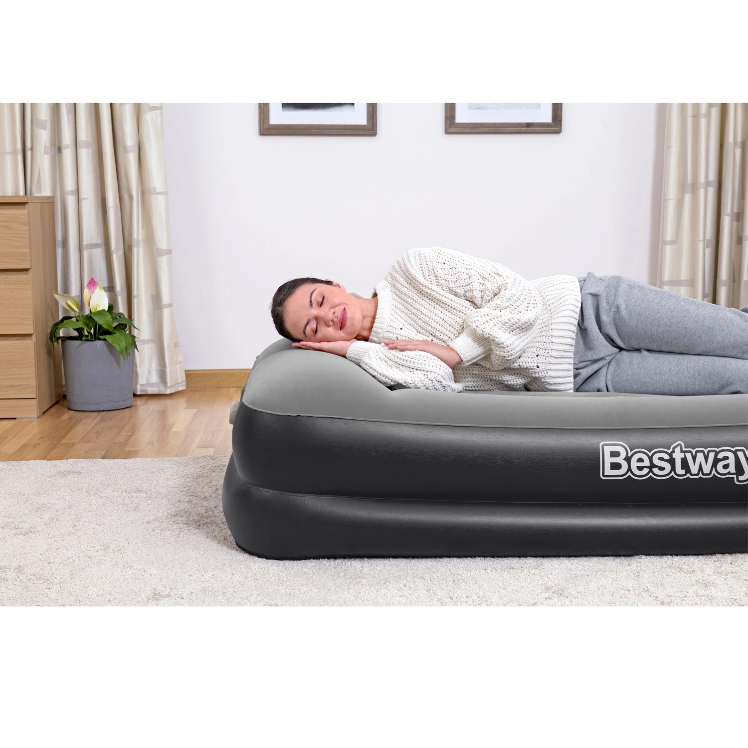 Luftmadrass Tritech Dubbel 1,91m x 97cm x 46cm m. Pump