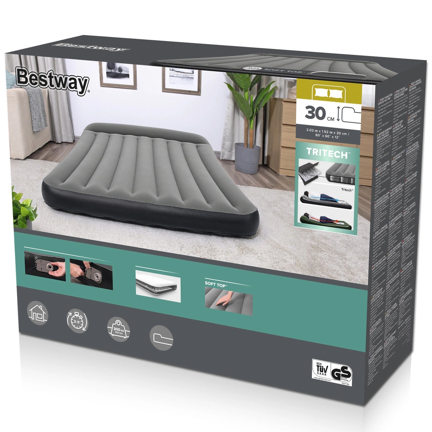 Luftmadrass Tritech 2.03m x 1.52m x 30cm