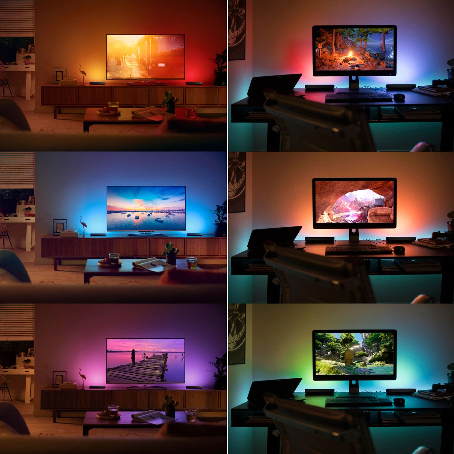 Play Ljusskena White and color ambiance Svart 1-pack