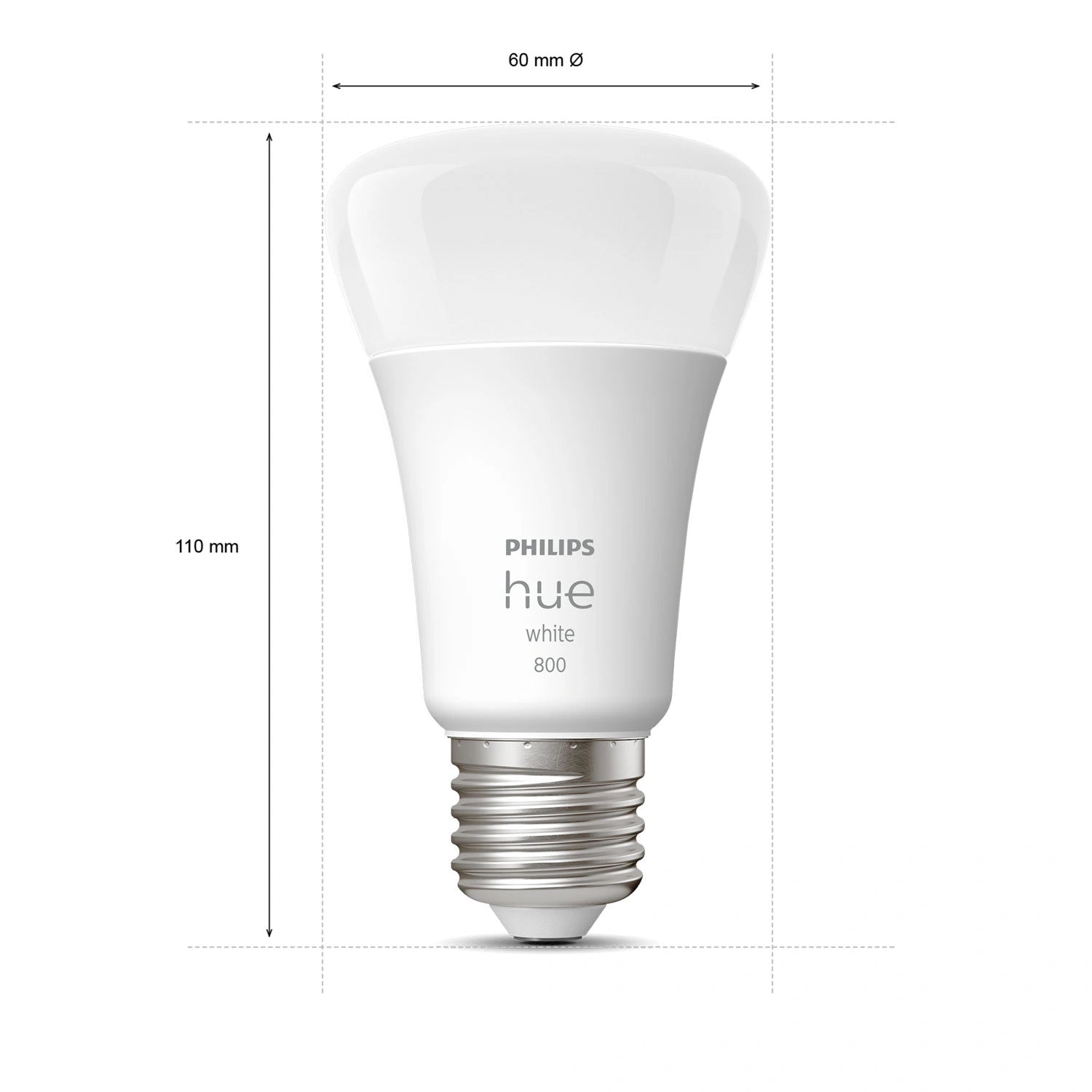 White E27 A60 800lm 4-pack