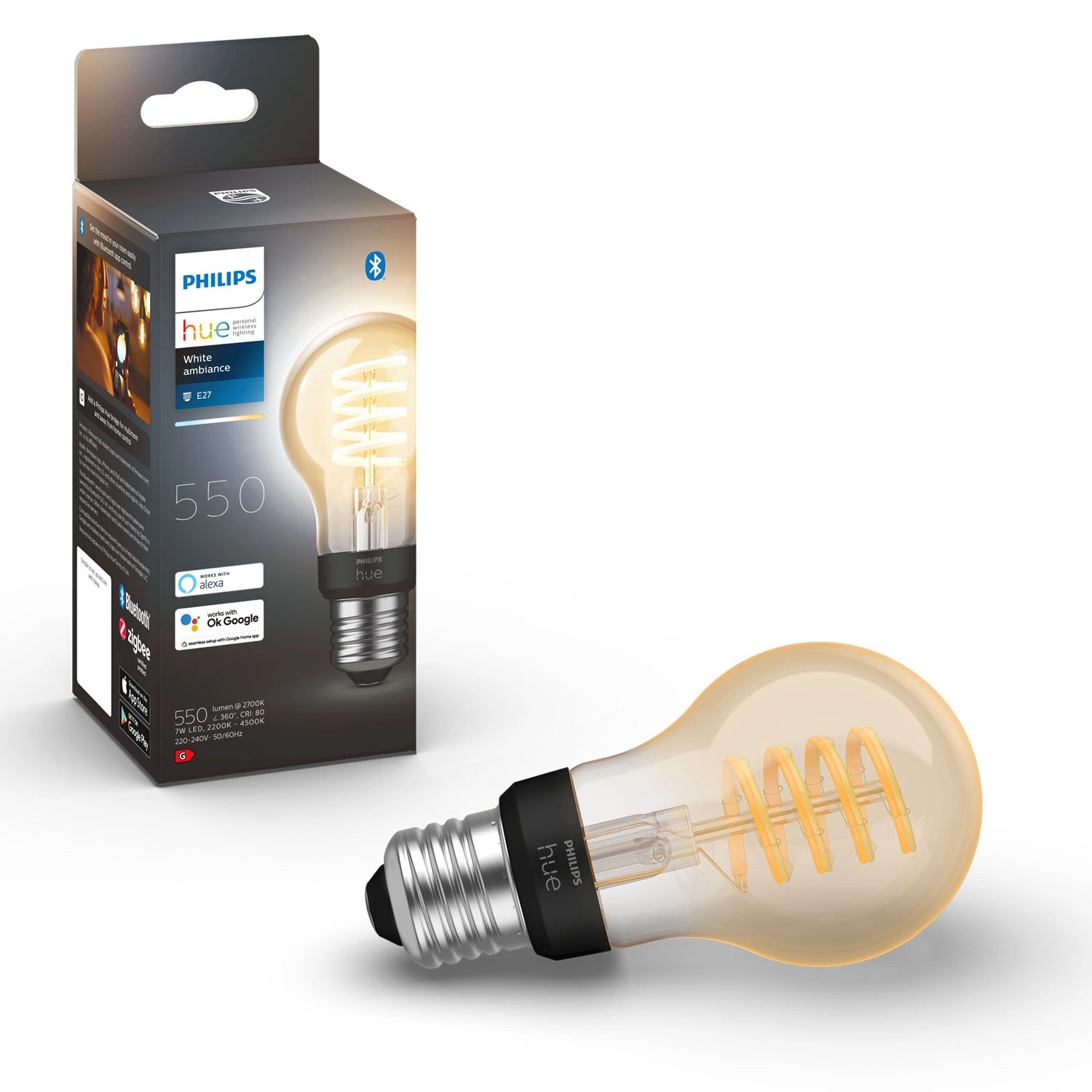 White Ambiance Filament E27 A60 40W