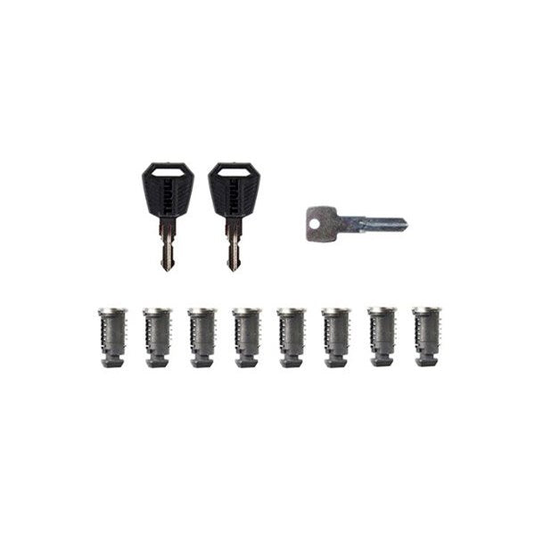 Thule One Key System. Innehåller 2 st nycklar, 8 st låscylindrar och 1 st monteringsnyckel.