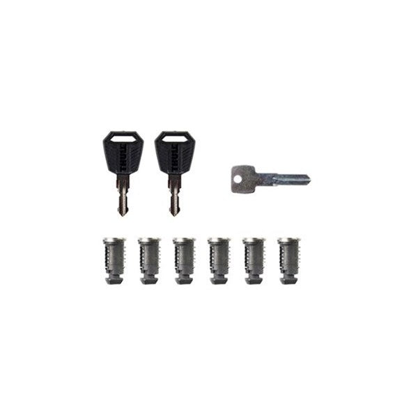 Thule One Key System. Innehåller 2 st nycklar, 6 st låscylindrar och 1 st monteringsnyckel.