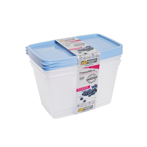 Matförvaring. 1,2 lter. Mått: 175 x 118 x 105 mm. 3-pack.