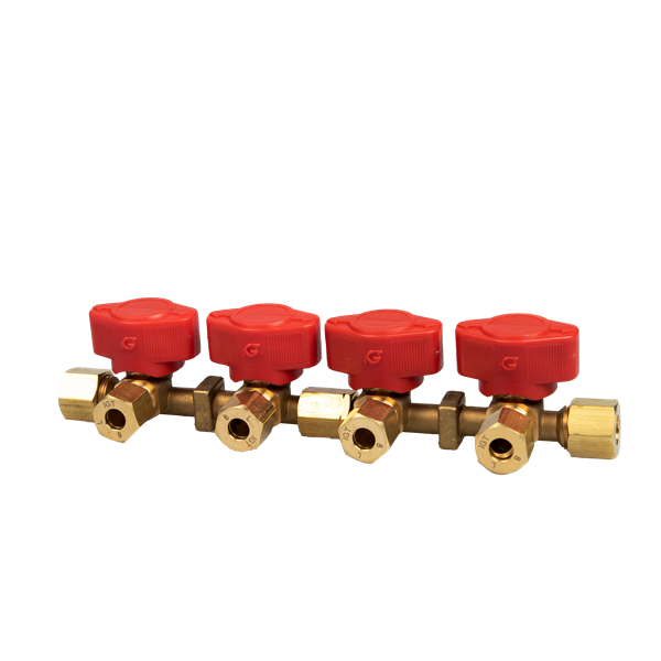Blockventil VK4-8. In Ø 10 mm / Ut Ø 8 mm.