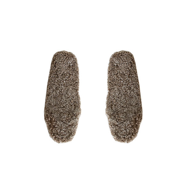 Fårskinn till armstöd (reservdel). 2 st. Beige.