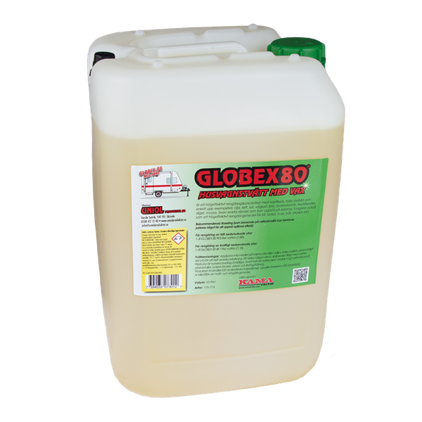 Globex 80 husvagnstvätt med vax. 25 liter. Enhet: styck