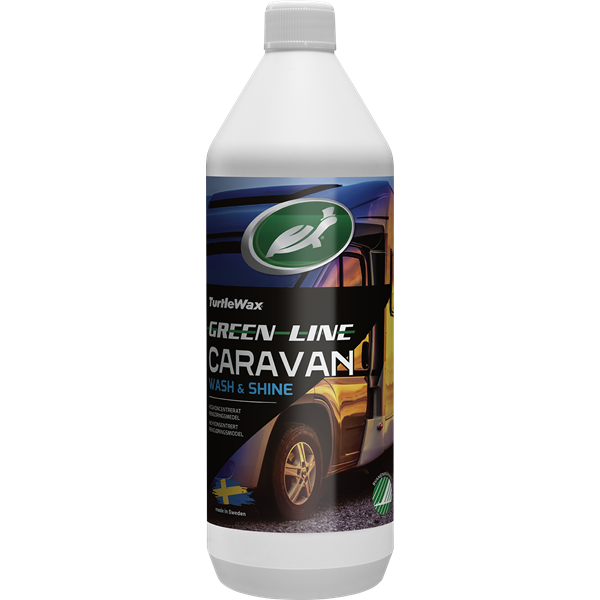 Turtle Caravan Wash & Shine Greenline. Flaska. 1 liter.