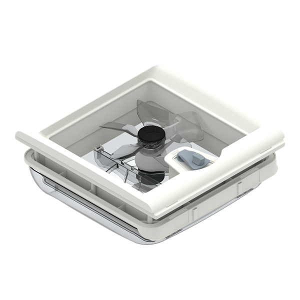 Motorkit Turbo Vent 28 F. Plastdetaljer i färg vit neutral.