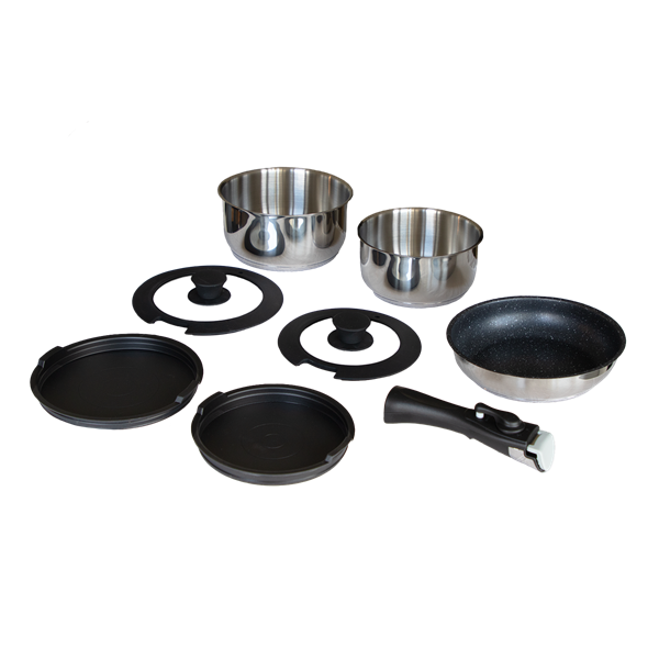 Royal Camping kastrullset – 8 delar.
