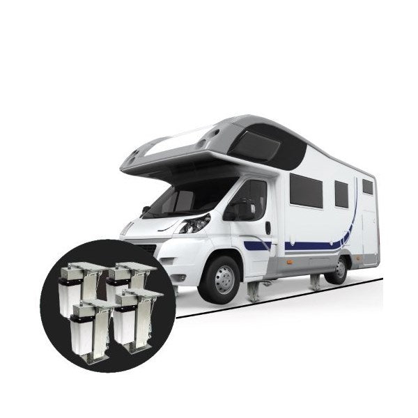 Autoliftsystem med fyra stödben