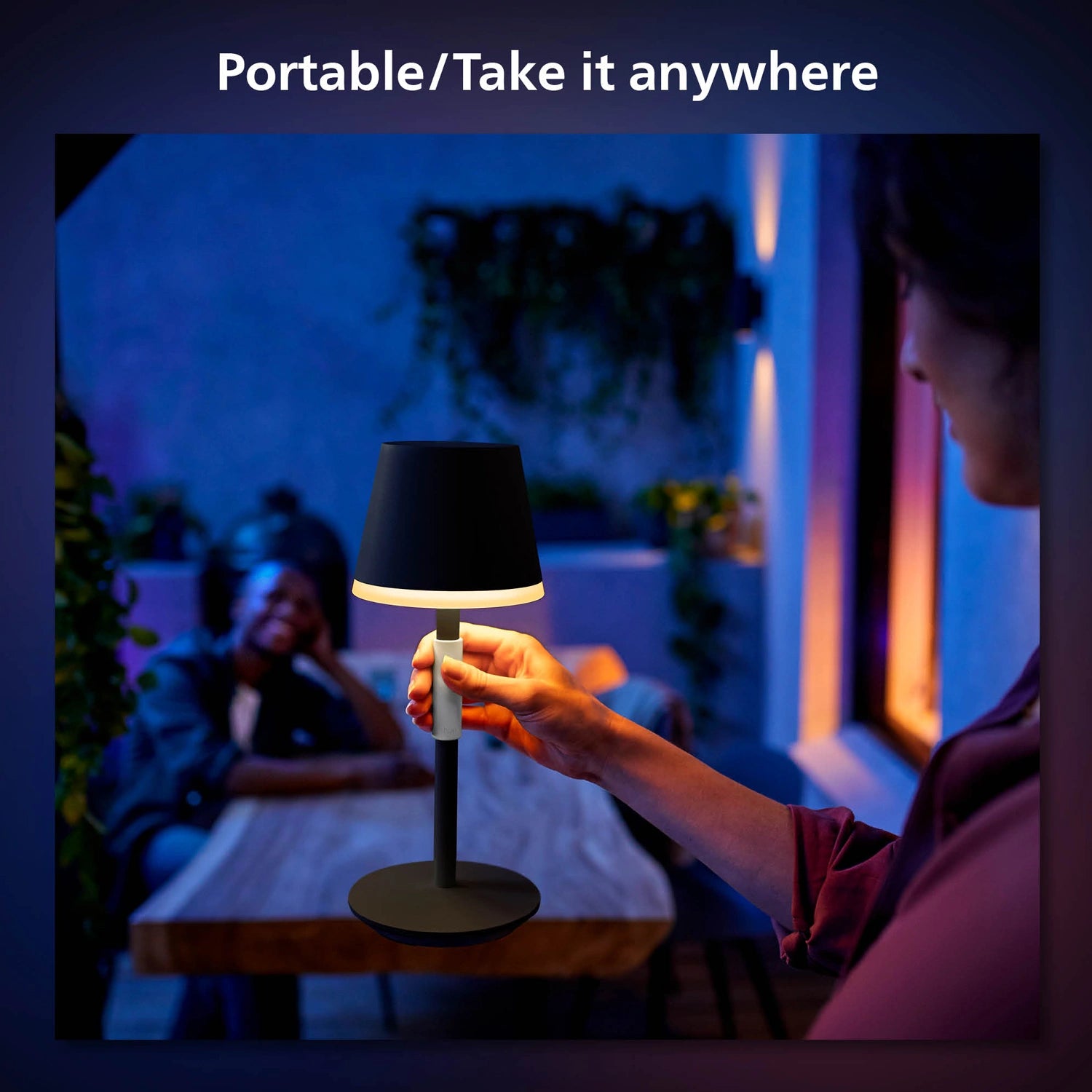 Go Portabel bordslampa Svart/Mörkgrå