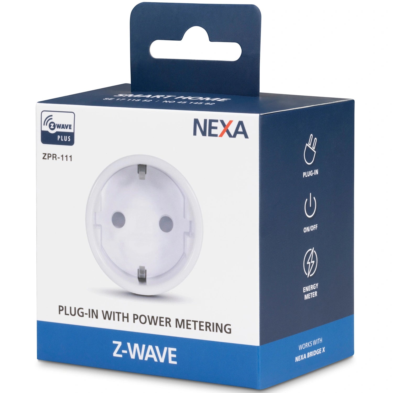 ZPR-111 Z-Wave Plugin På/Av med energimätning