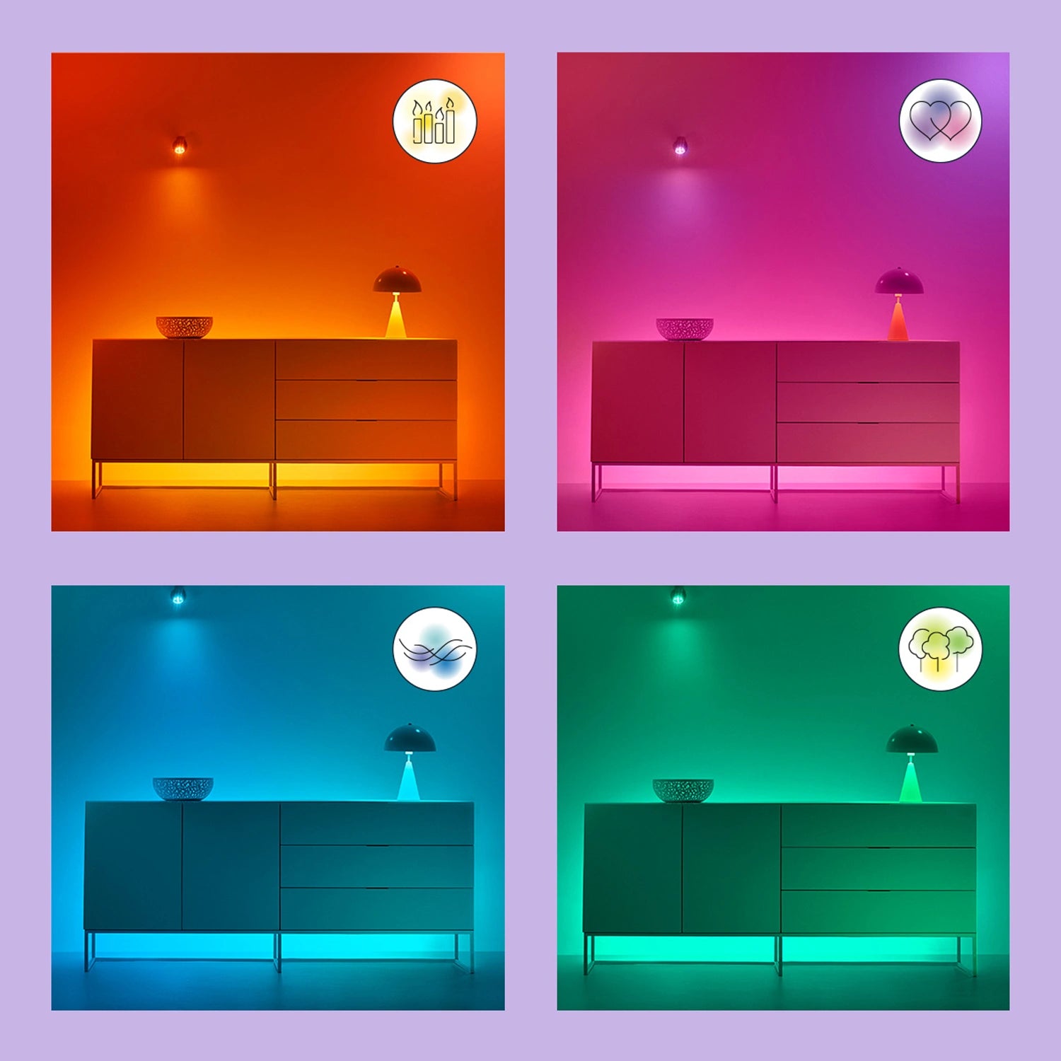WiFi Smart LED E27 40W Filament Färg + Varm-kallvit 470lm
