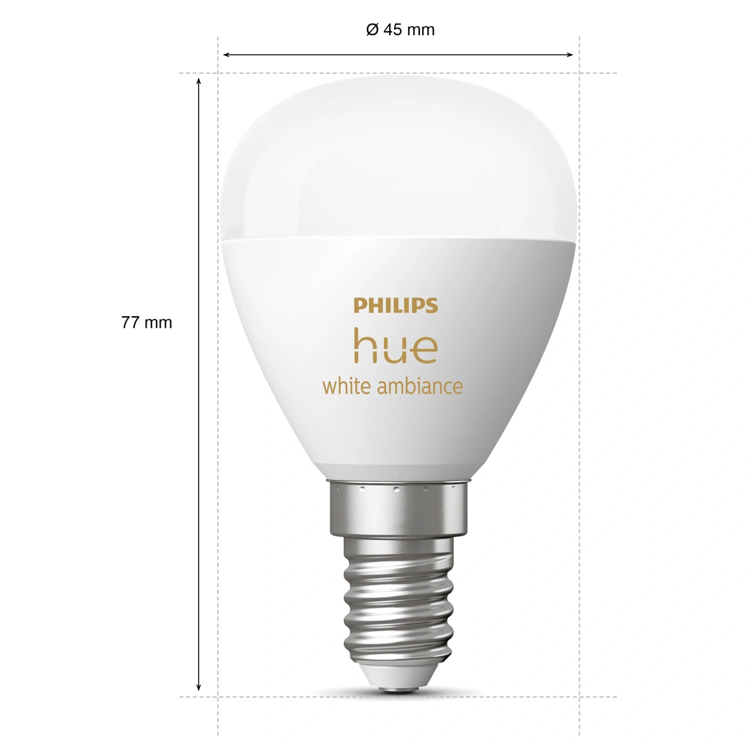 White Ambiance E14 Klot 470 lm 2-pack
