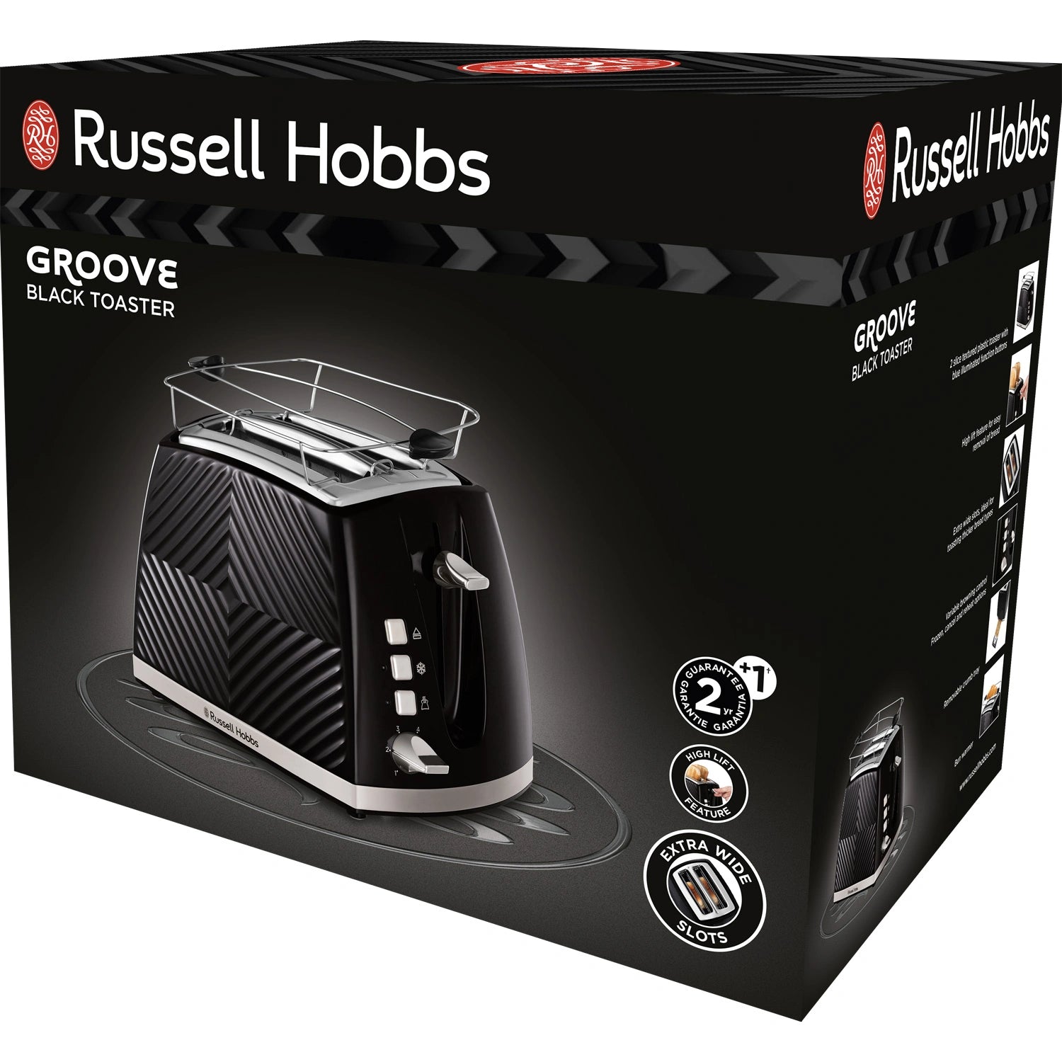 Brödrost Svart Groove 2S Toast 26390-56