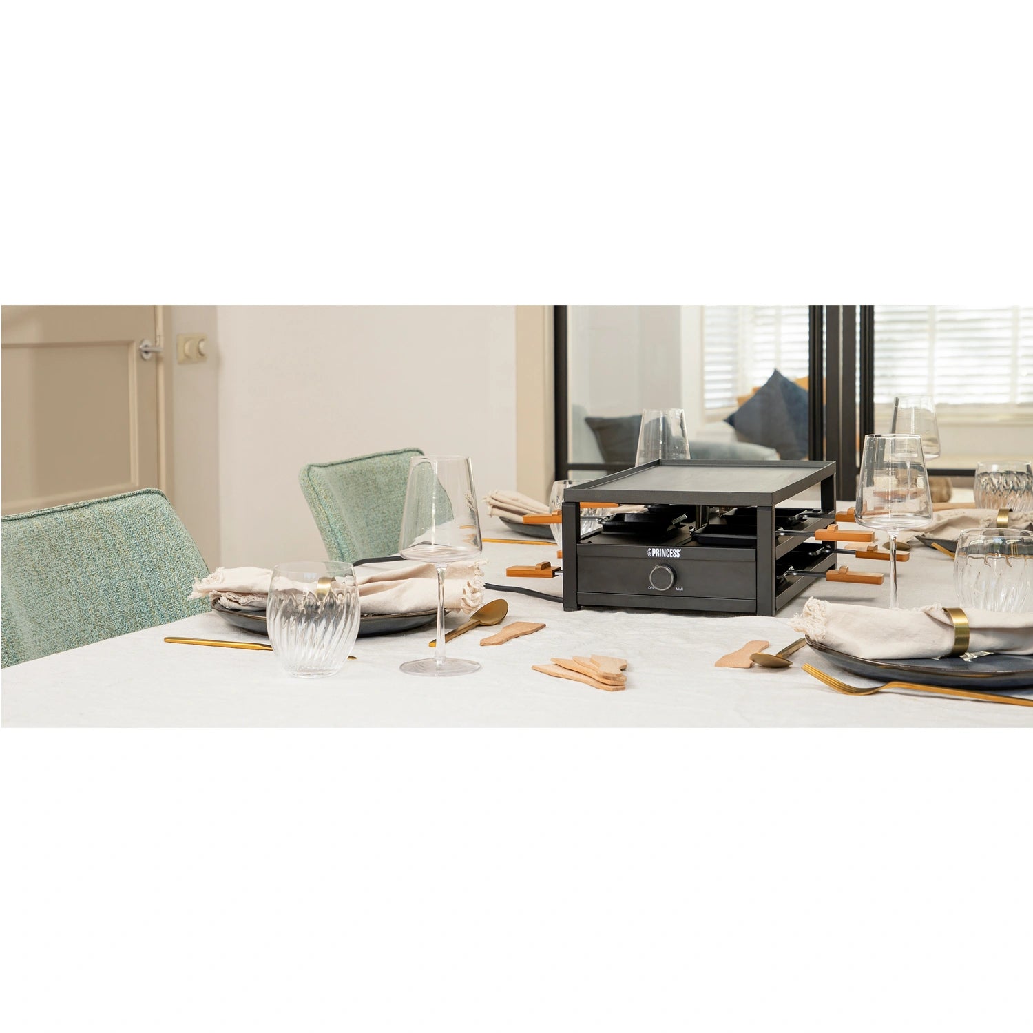 Raclette 162655  Black Steel Raclette för 8pers.