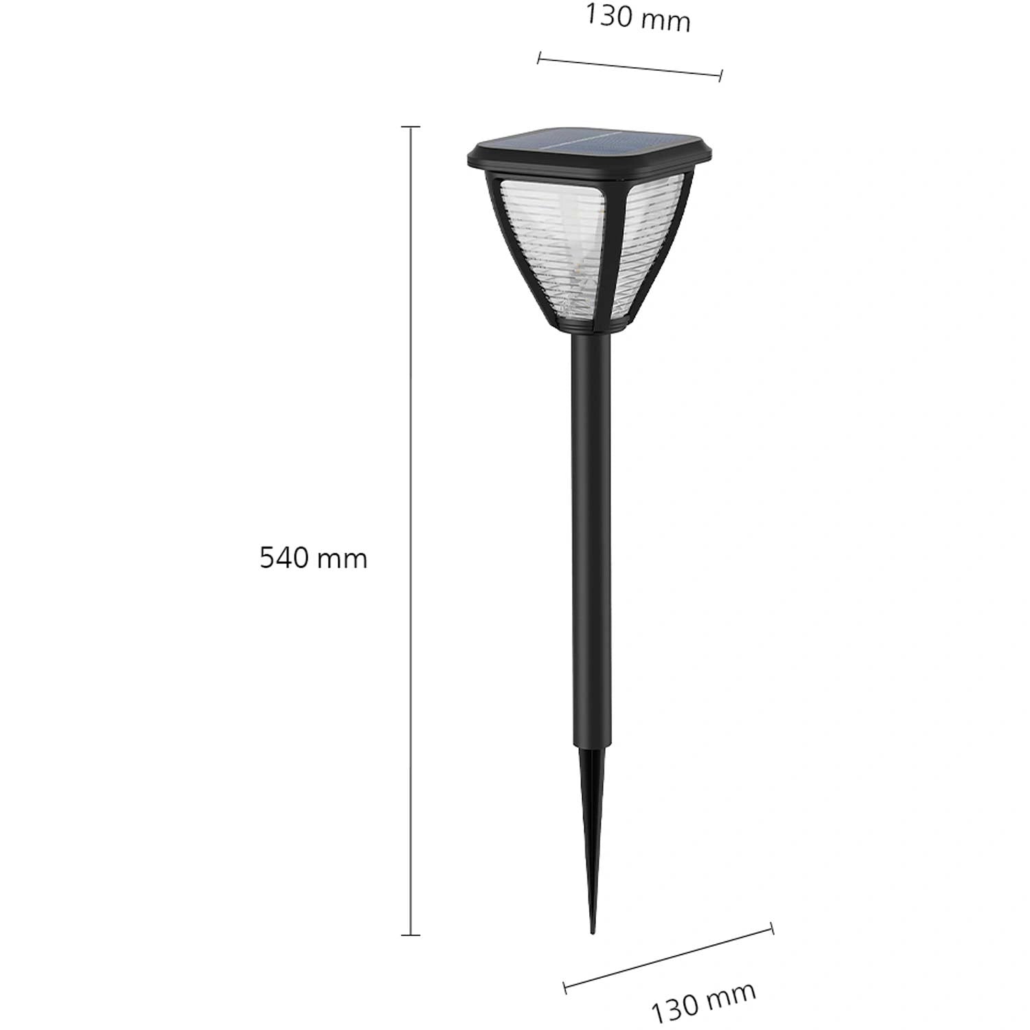 Vapora Trädgårdslampa Solcell LED 200lm Svart
