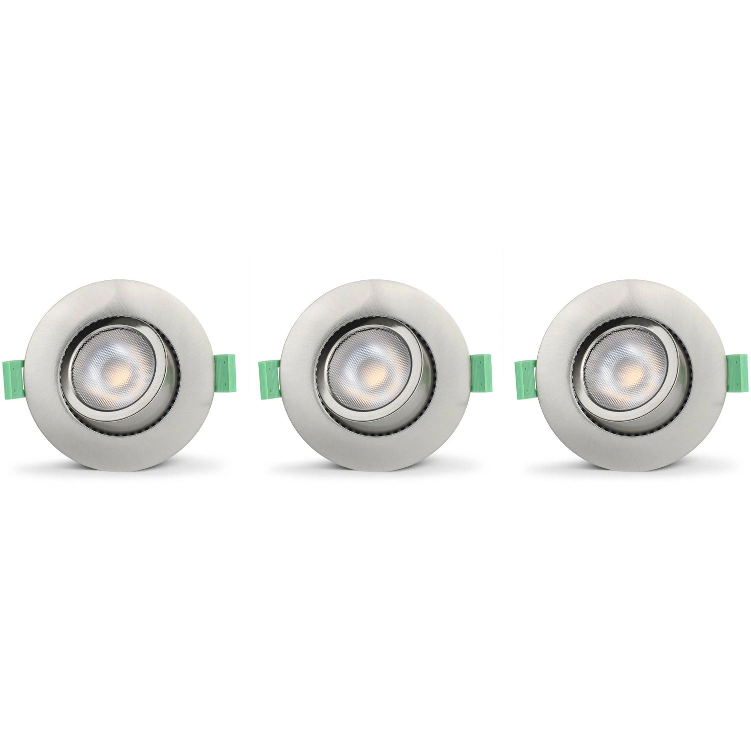 Ellen Infälld downlight Dim-to-Warm 520lm IP65 3-pack Borstad stål