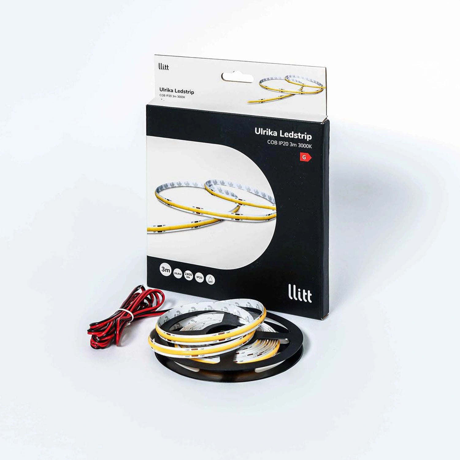Ulrika Ledstrip COB-LED utan trafo IP20 6m​​​ 3000K​​​