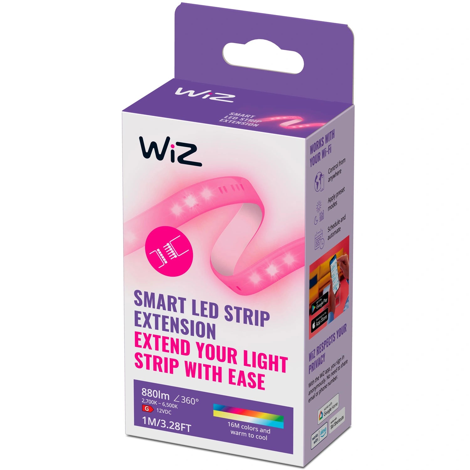 WiFi LED-Strip 1m förlängning 880lm