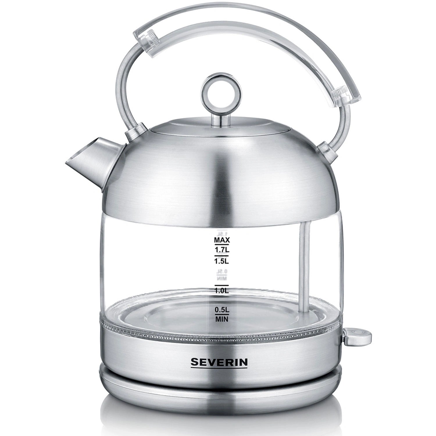 Vattenkokare 1,7L 2400W Borstat stål/Glas WK3459