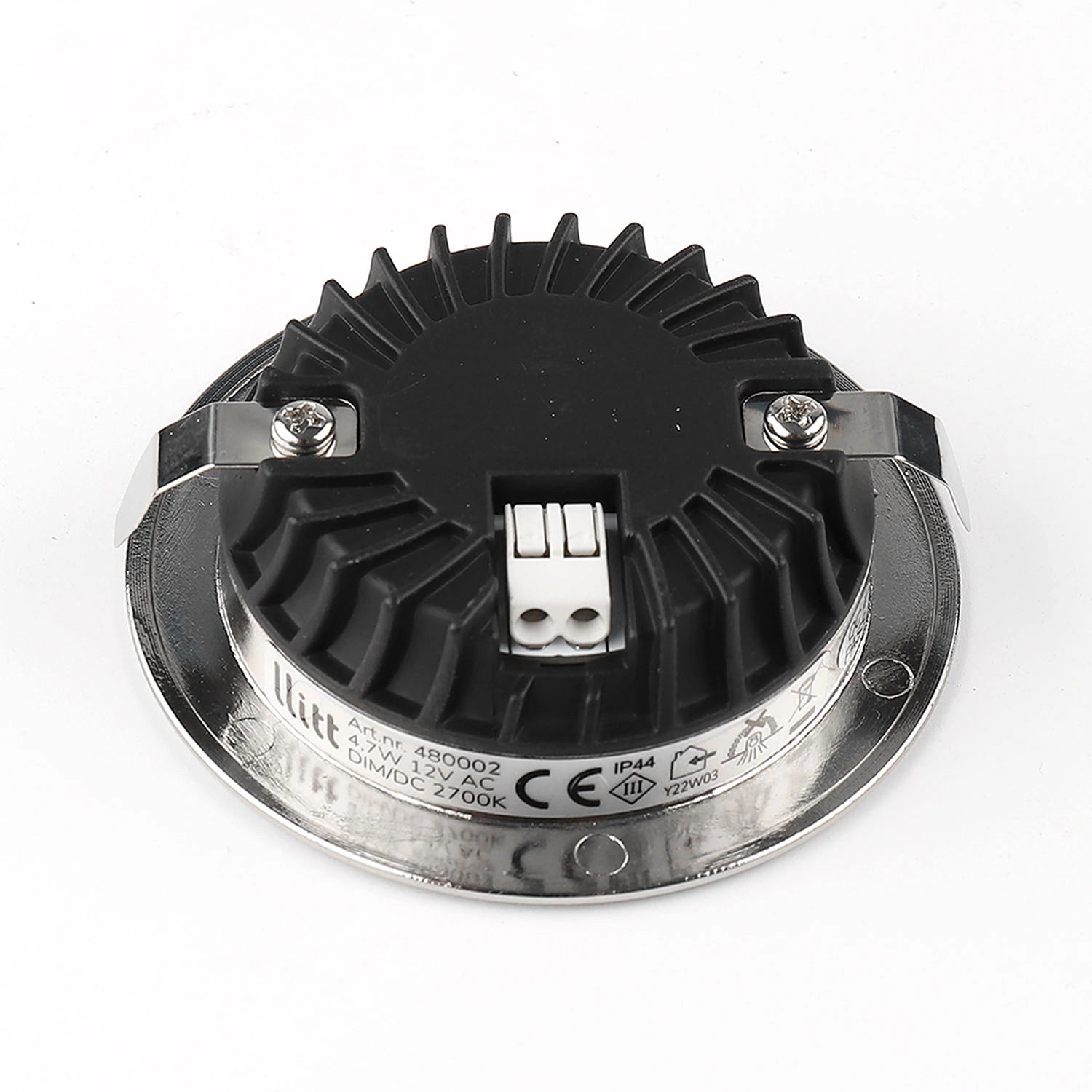 Alice 12V Infälld downlight 2700K IP44 340lm Borstad stål 1-pack