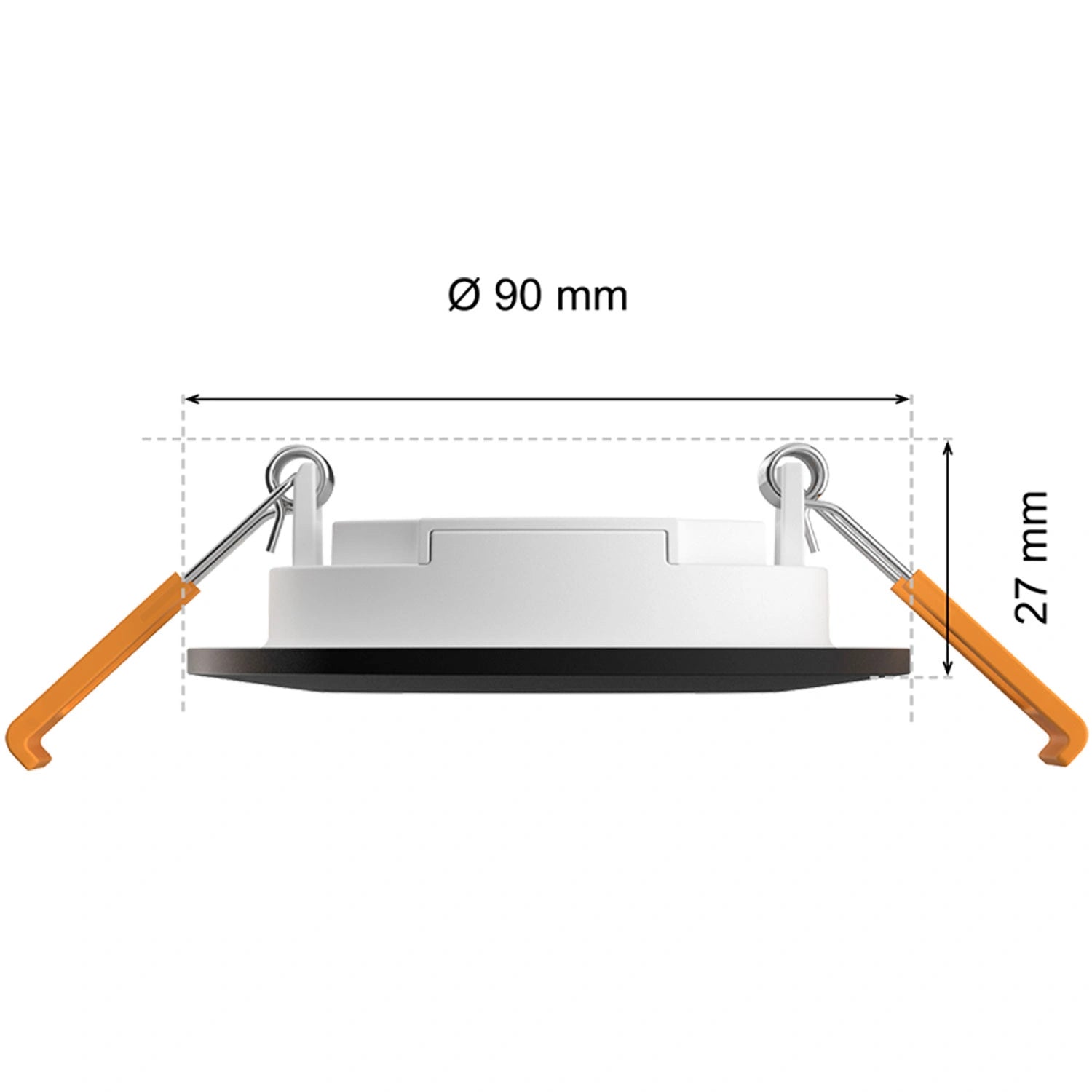 Slim Downlight S 90mm White and Color Ambiance Svart 1-pack