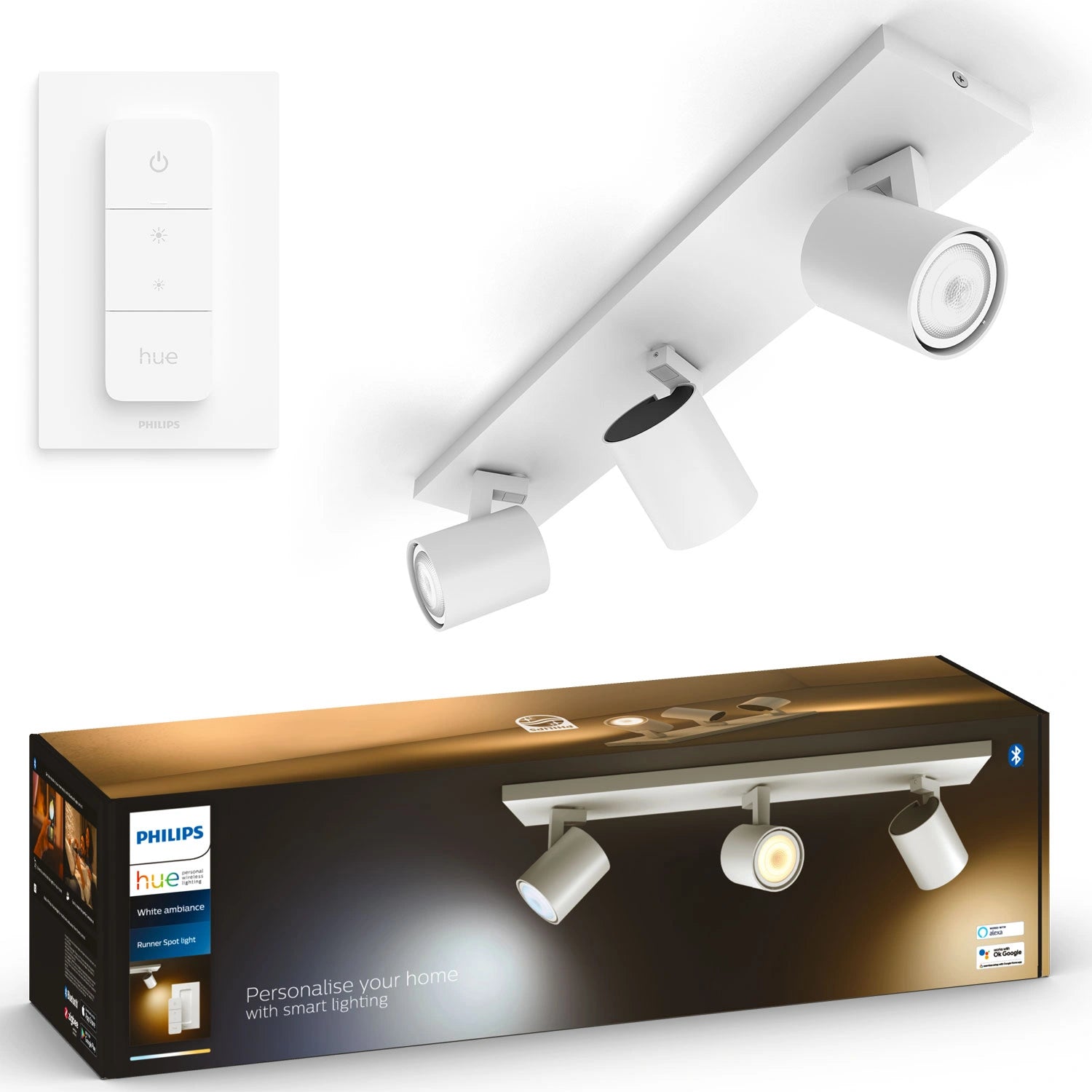 Runner White Ambiance 3 spot 1200 lm Vit