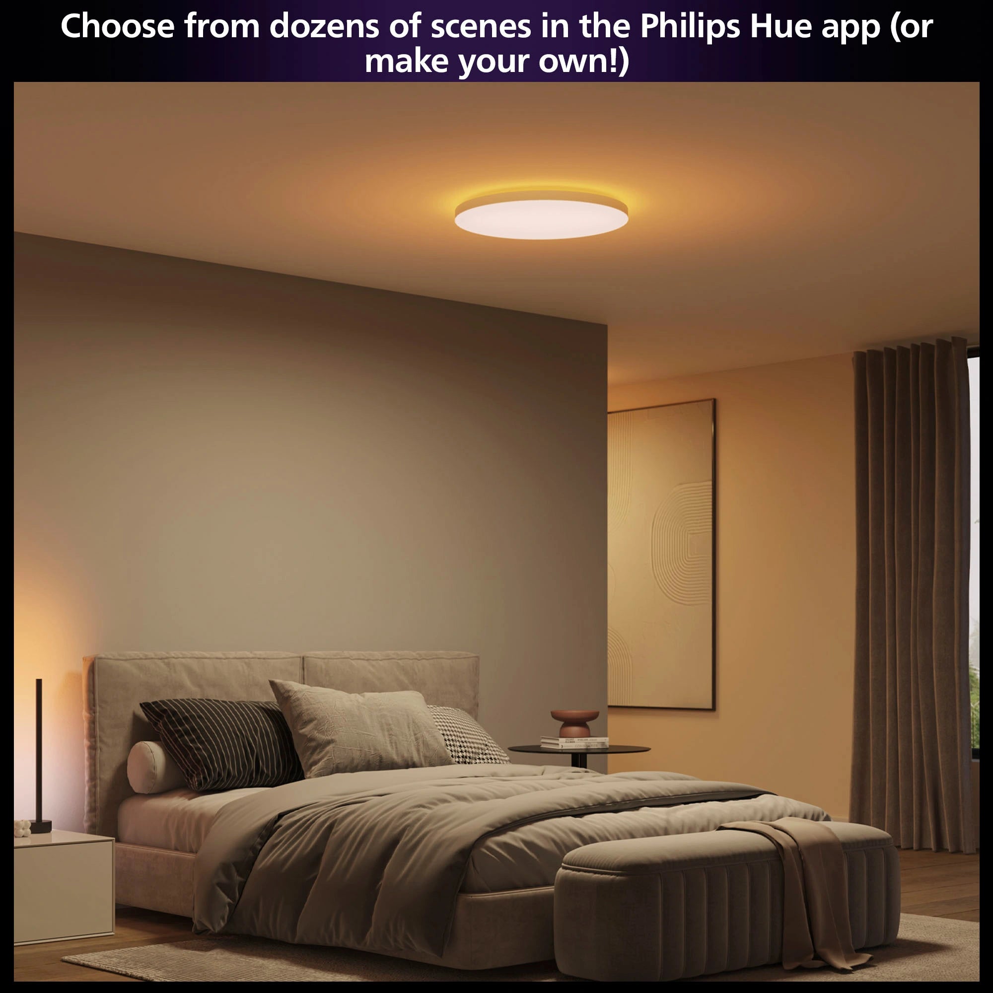 Datura stor Plafond Ø57,4 cm White and color ambiance 4850 lm