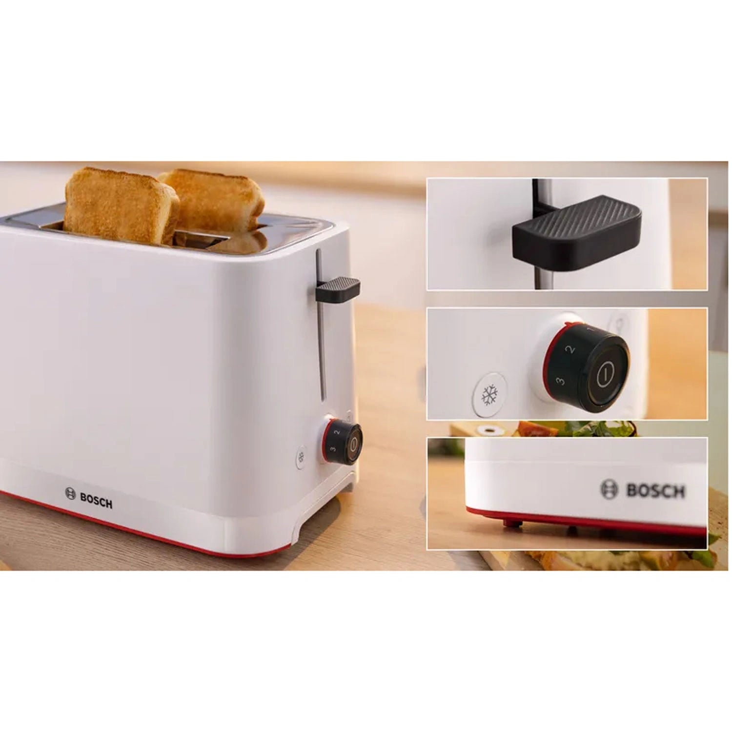 Brödrost TAT3M121 Vit 950W Bagels Funktion.