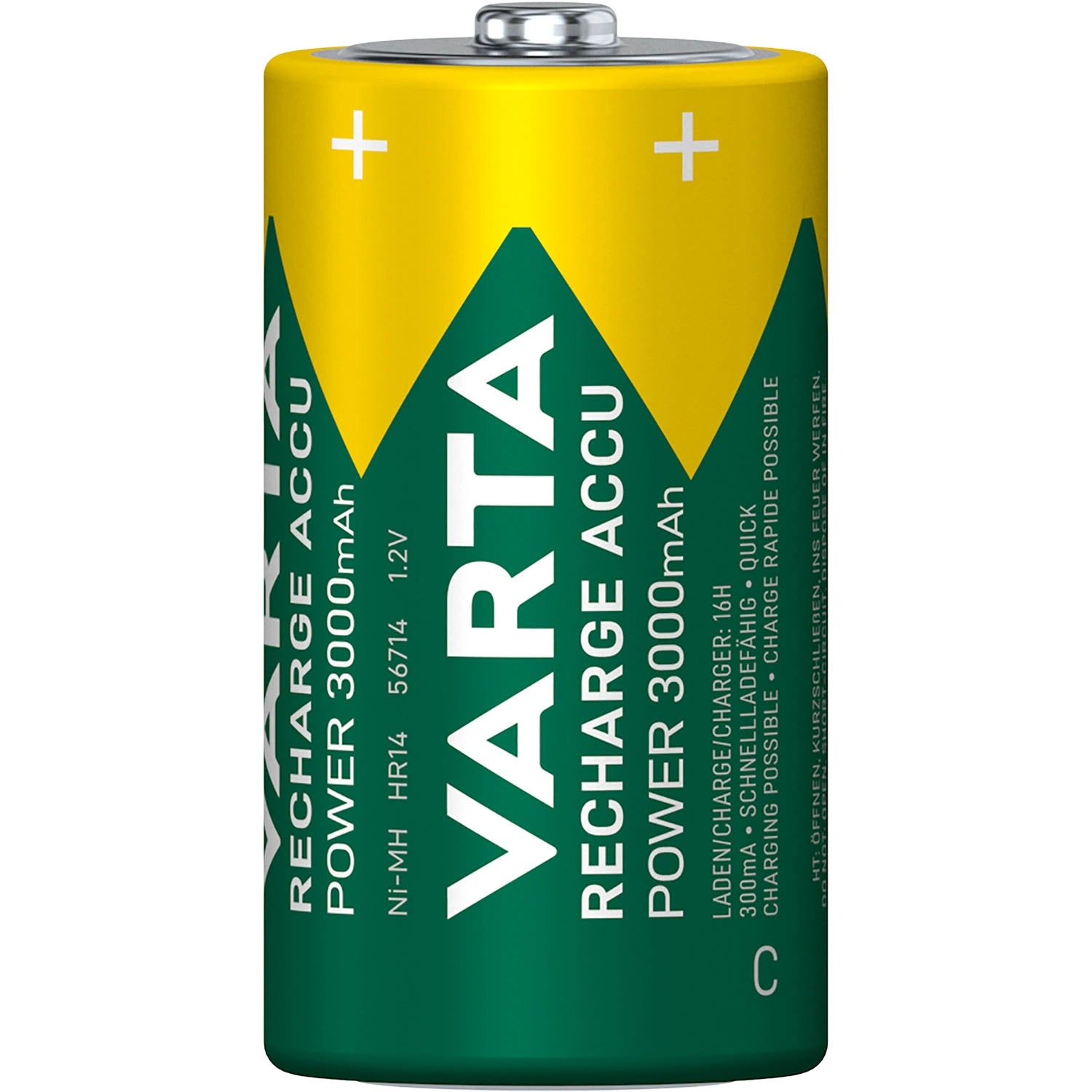 Laddningsbart batteri C / LR14 3000 mAh 2-pack