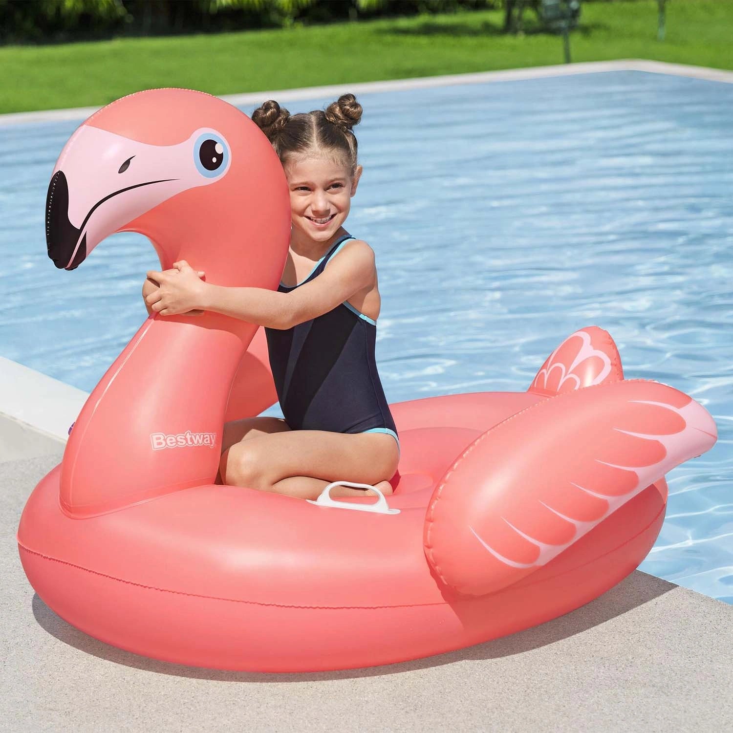Badmadrass Fancy Flamingo 1,38 x 1,07 m