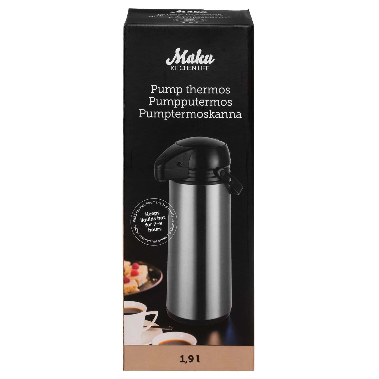Pumptermos Stål 1,9 L