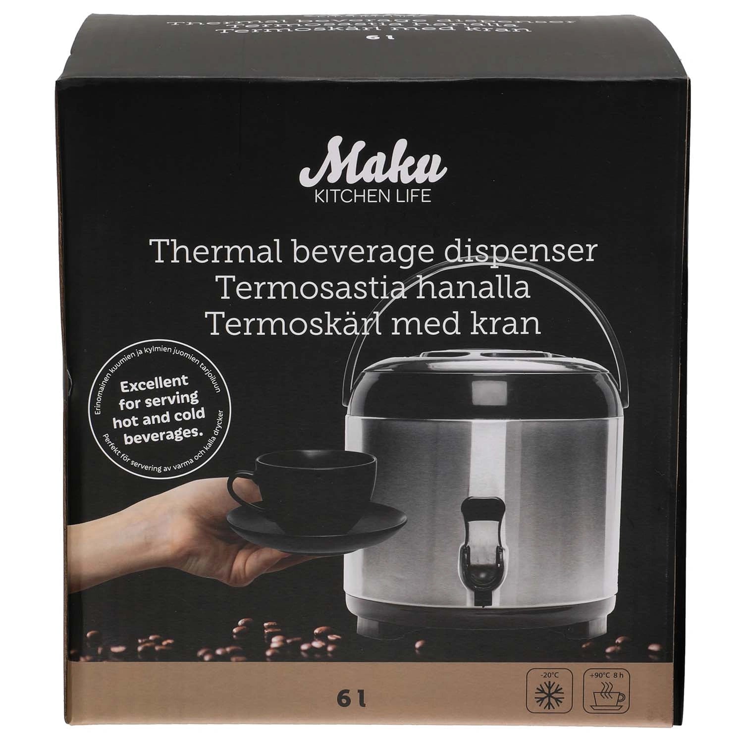Termosbehållare med kran 6 L