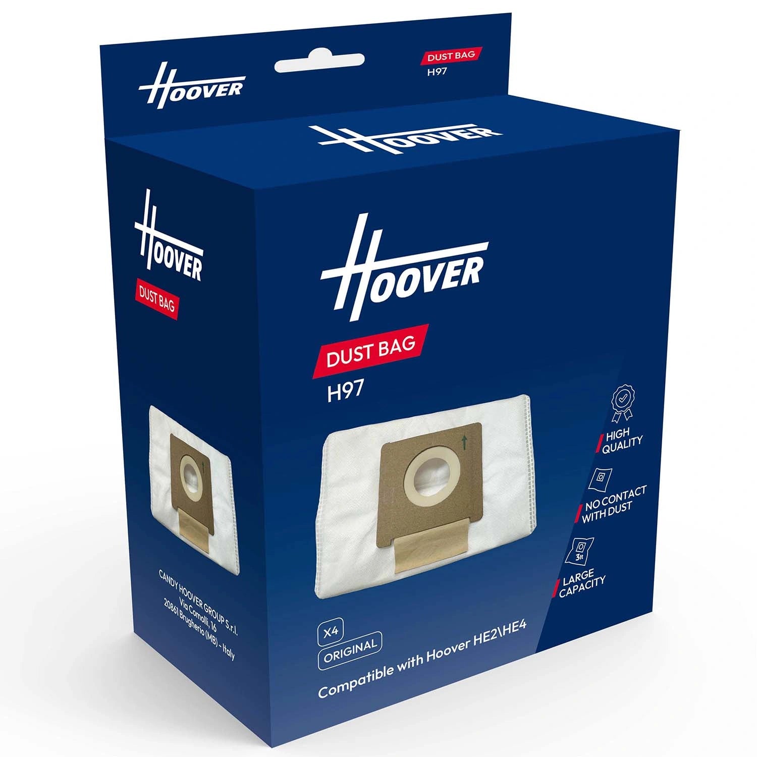 Dammsugarpåsar H97 för HE2/HE4/HF3 Pro, 4-Pack