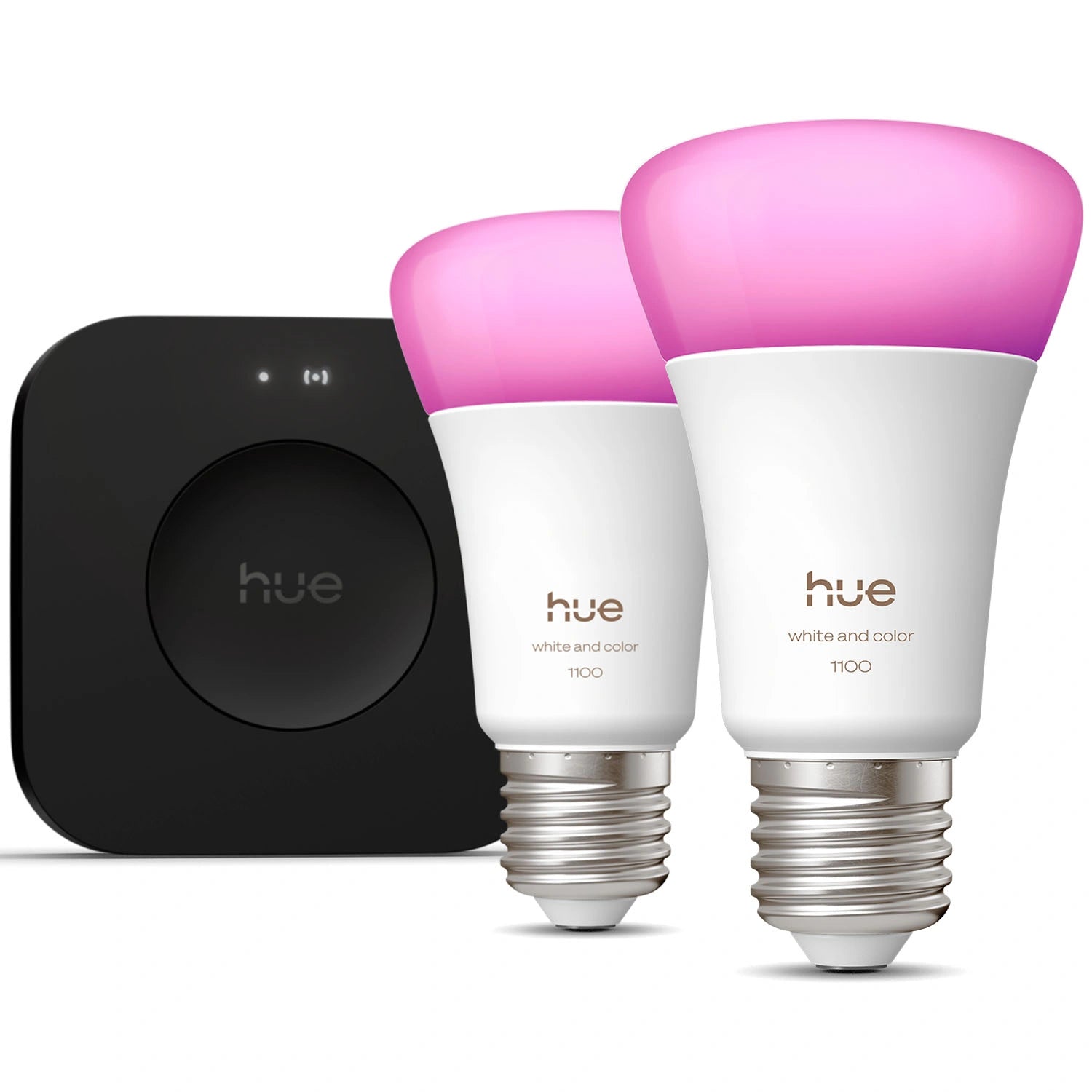 Startkit White and Color Ambiance 2xE27 1100lm + Hue Bridge Pro